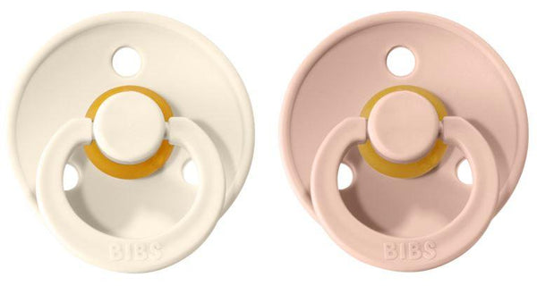 Pre Order, Coming Soon! BIBS Pacifier 2 PK Ivory / Blush (Min. of 4, multiples of 4)