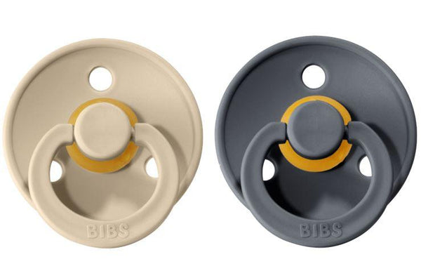 Pre Order, Coming Soon! BIBS Pacifier 2 PK Sand / Iron (Min. of 4, multiples of 4)